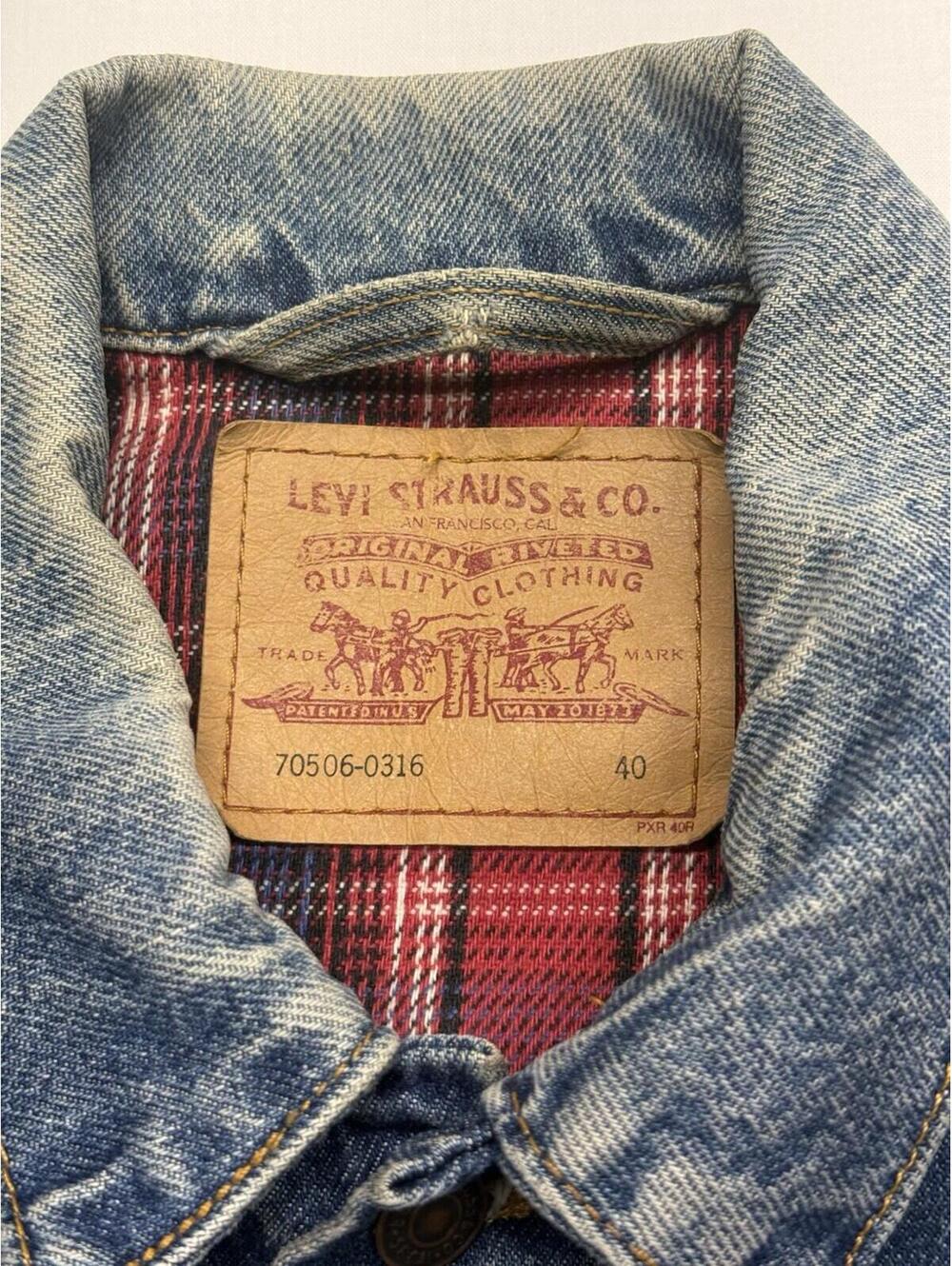 Vintage 1984 LEVIS  Type III Denim Trucker Jacket Flannel Lined Size 40 “NO E!” - Picture 4 of 9